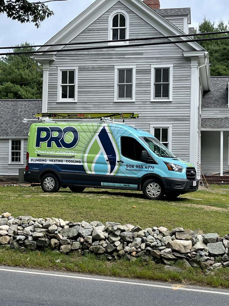 Pro Comfort Control Water Filtration & Water Heaters service vehicle and equipment